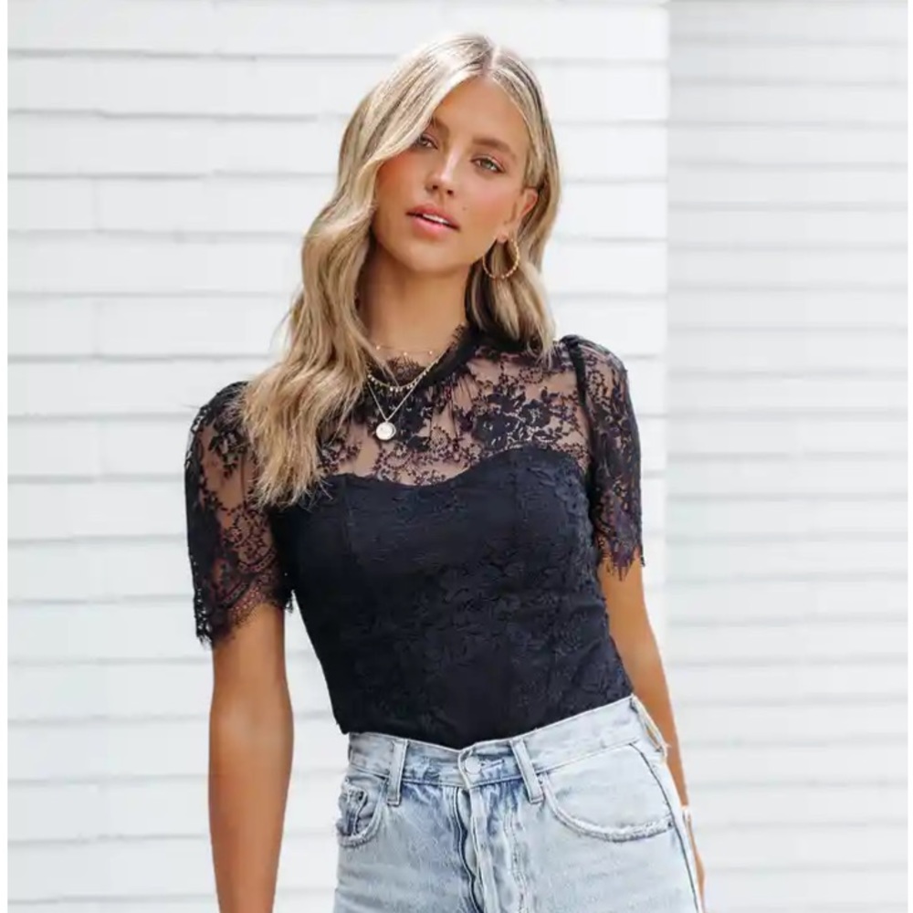 Vici Black Lace Bodysuit